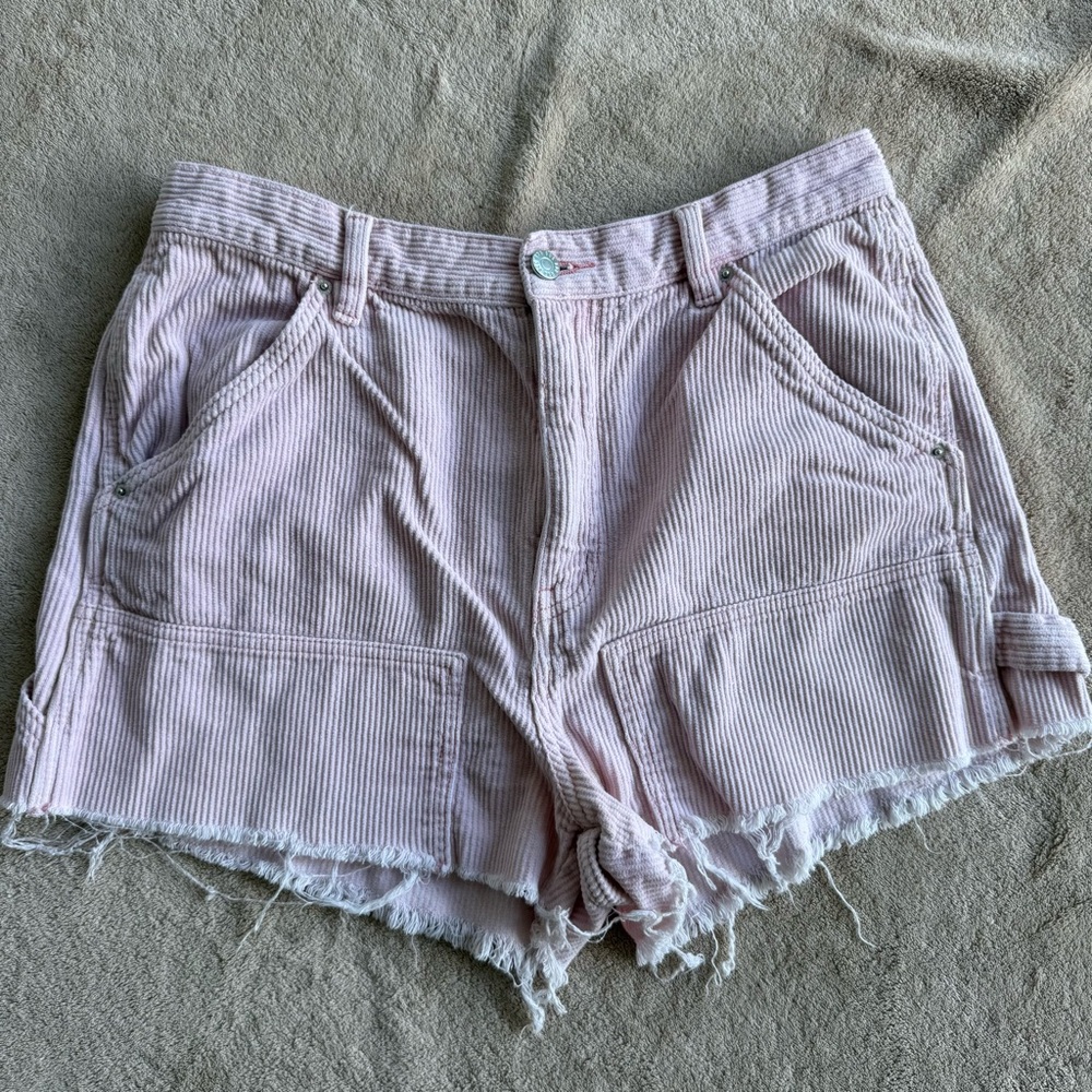 BDG Light Pink Corduroy Women Shorts